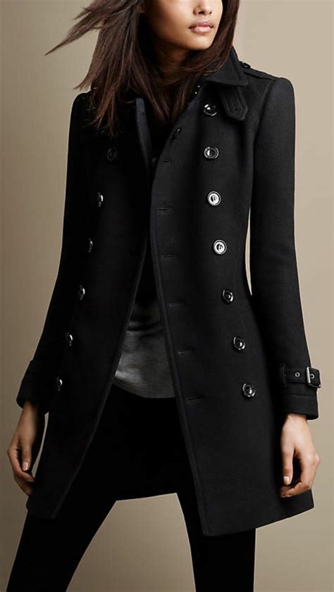 burberry mantel damen schwarz